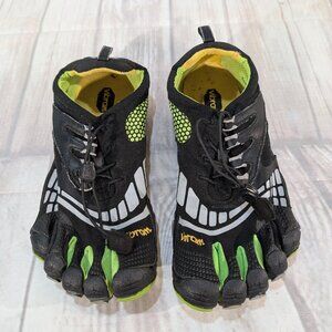 Vibram FiveFingers KSO EVO Black Green Minimalist Running Shoes - Men's Size 42